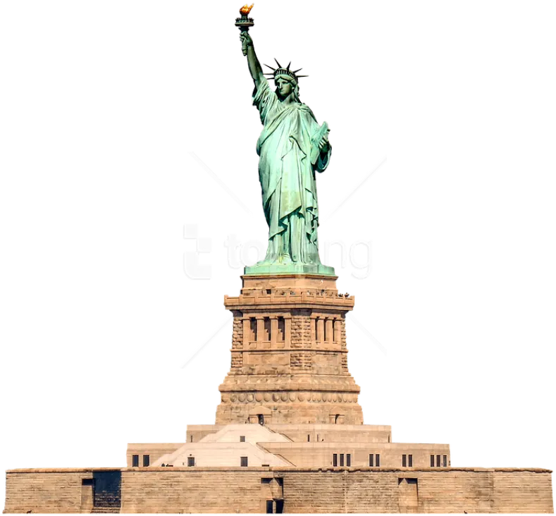 Statue of Liberty comic book style, dynamic strokes, free png